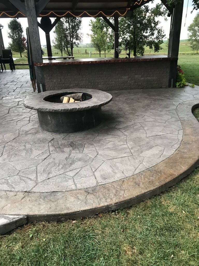 Stamped Patio project by A2Z Concrete in North Florida