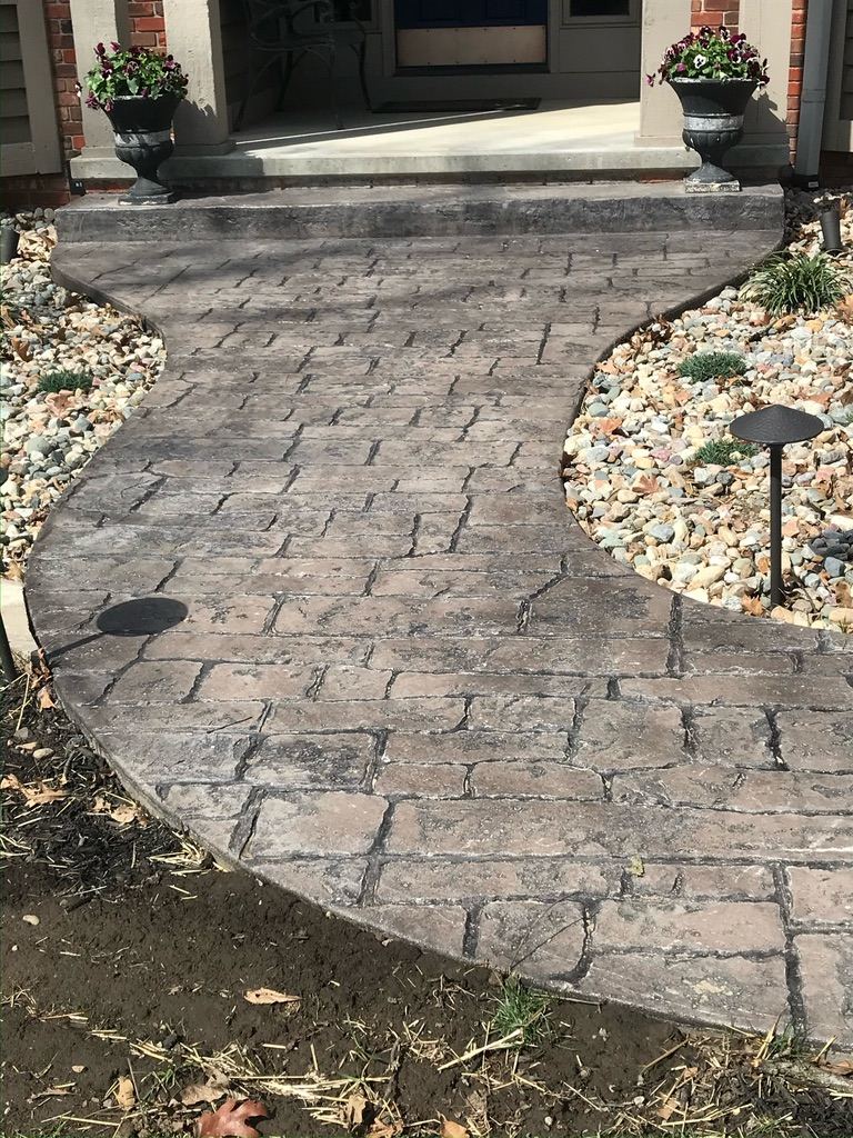 Custom Walkway project by A2Z Concrete in North Florida